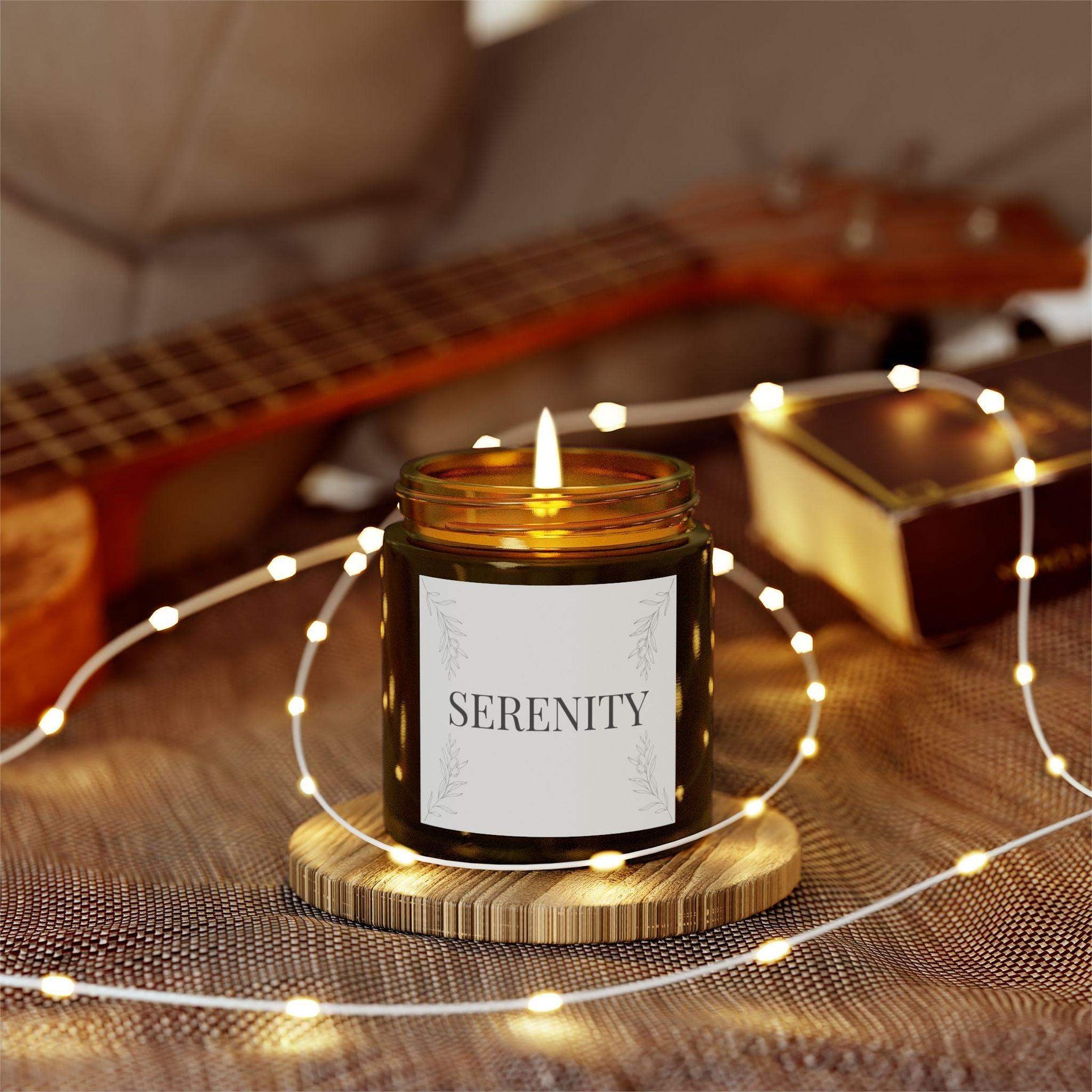 Serenity Scented Candle, Coconut Apricot Wax Candle, 4oz 9oz Long-Lasting Burn Candle, 9 Scent Clear Vessel with Gold Lid, Cozy Gift Candle - Cocoon Candles