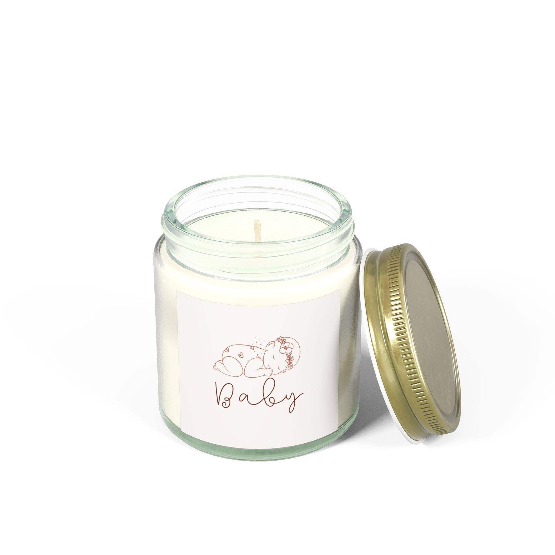 Baby Aromatherapy Candle, Coconut Apricot Wax Scented Candle, Reusable Amber Jar Burn-Time 20 to 50 Hours Candle, Eco-Friendly Home Decor - Cocoon Candles