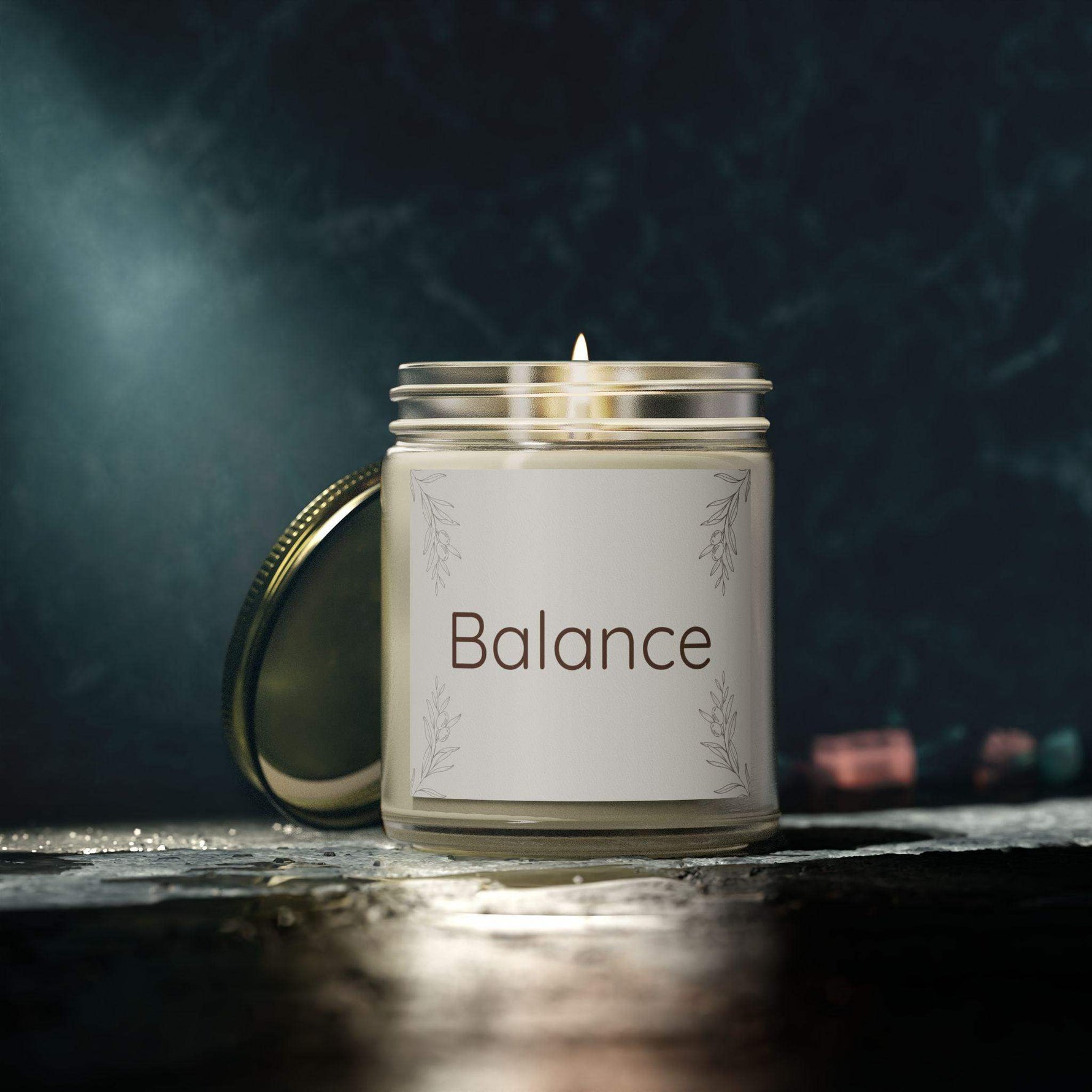 Balance Scented Candles, Coconut Apricot Wax Candle, 4oz and 9oz Amber & Clear Vessels with Gold Lid, 20-50 Hr Burn 9 Luxurious Scents - Cocoon Candles