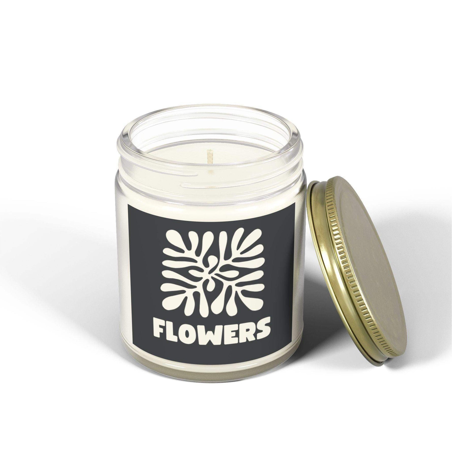 Floral Bliss Personalized Tin Candle – Custom Scented Candle Gift, Elegant Floral Design, Perfect for Weddings, Birthdays, or Home Décor - Cocoon Candles