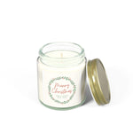 Merry Christmas Scented Candle for Home, Coconut Apricot Wax Aromatherapy Candle, 4oz and 9oz Decorative Candle, Holiday Unique Candle - Cocoon Candles