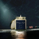 Starry Night Scented Candles, Coconut Apricot Wax Candle, 4oz and 9oz Amber & Clear Vessels With Gold Lid, 20-50 Hr Burn 9 Luxurious Scents - Cocoon Candles