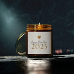 Happy New Year 2025 Aromatherapy Candles, Coconut Apricot Wax Scented Candles, Eco-Friendly Home Decoration, Party Decorative Candles - Cocoon Candles