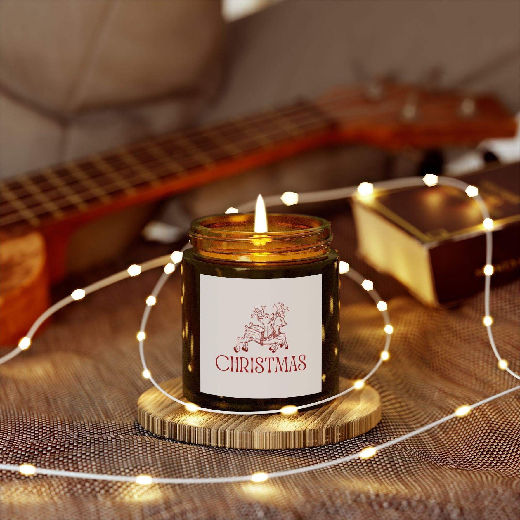 Christmas Scented Candles, Coconut Apricot Wax (4oz, 9oz) - Festive Holiday Home Decor, Winter Aromatherapy Gift, Cozy Seasonal Candle, - Cocoon Candles