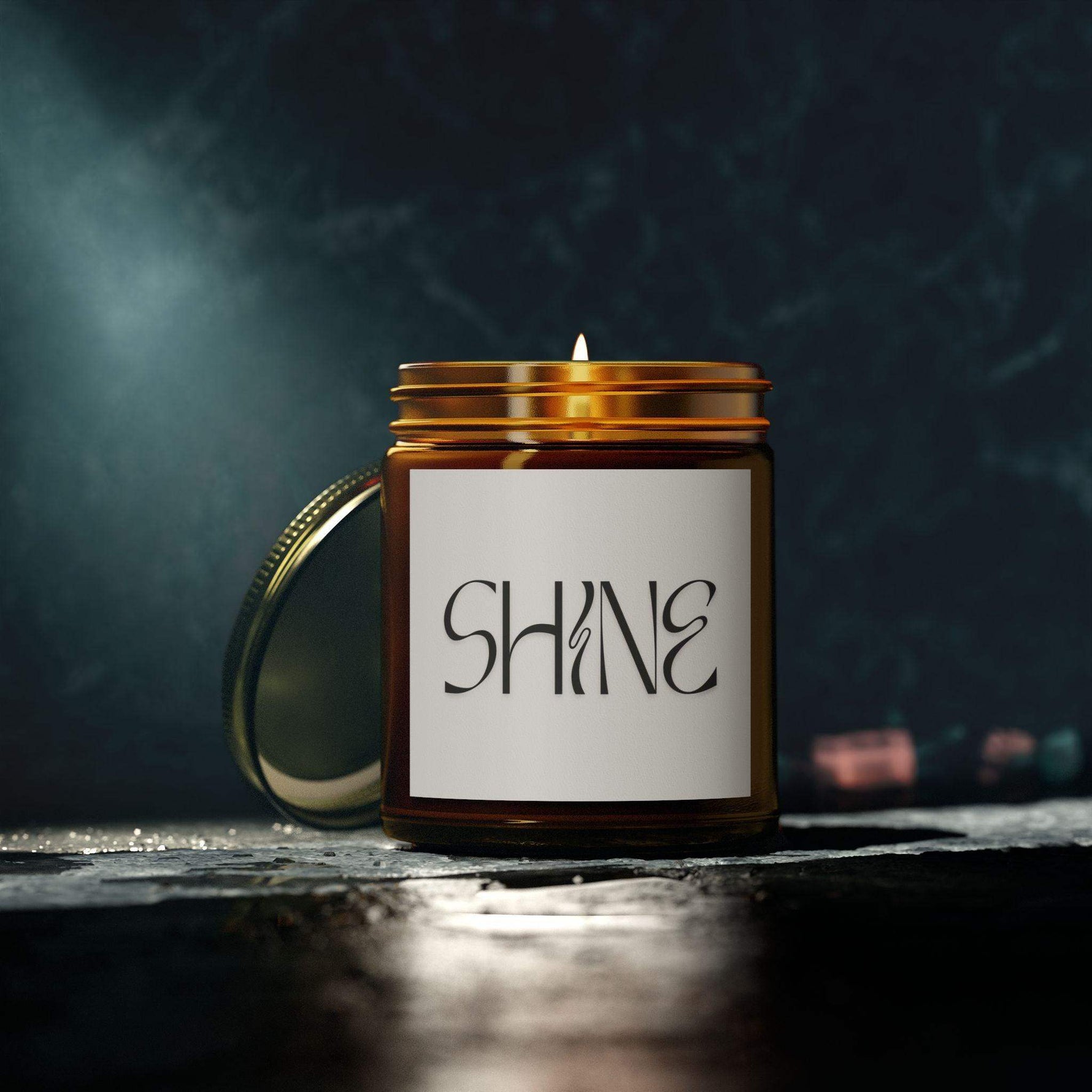 Shine Design Scented Candles, Coconut Apricot Wax Candles, Gold Lid Amber & Clear Vessels Candles, Decorative Candles Housewarming Gift - Cocoon Candles