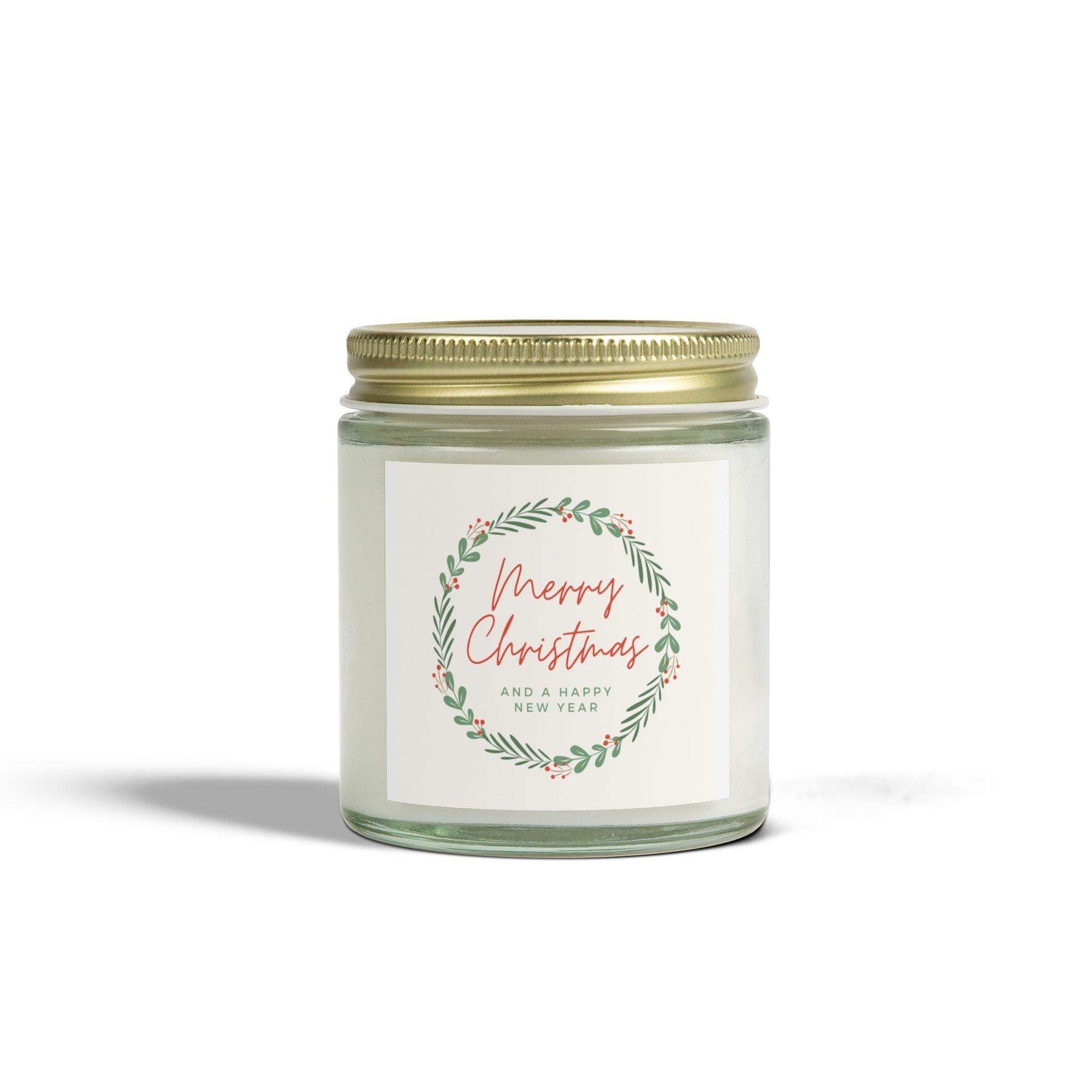 Merry Christmas Scented Candle for Home, Coconut Apricot Wax Aromatherapy Candle, 4oz and 9oz Decorative Candle, Holiday Unique Candle - Cocoon Candles