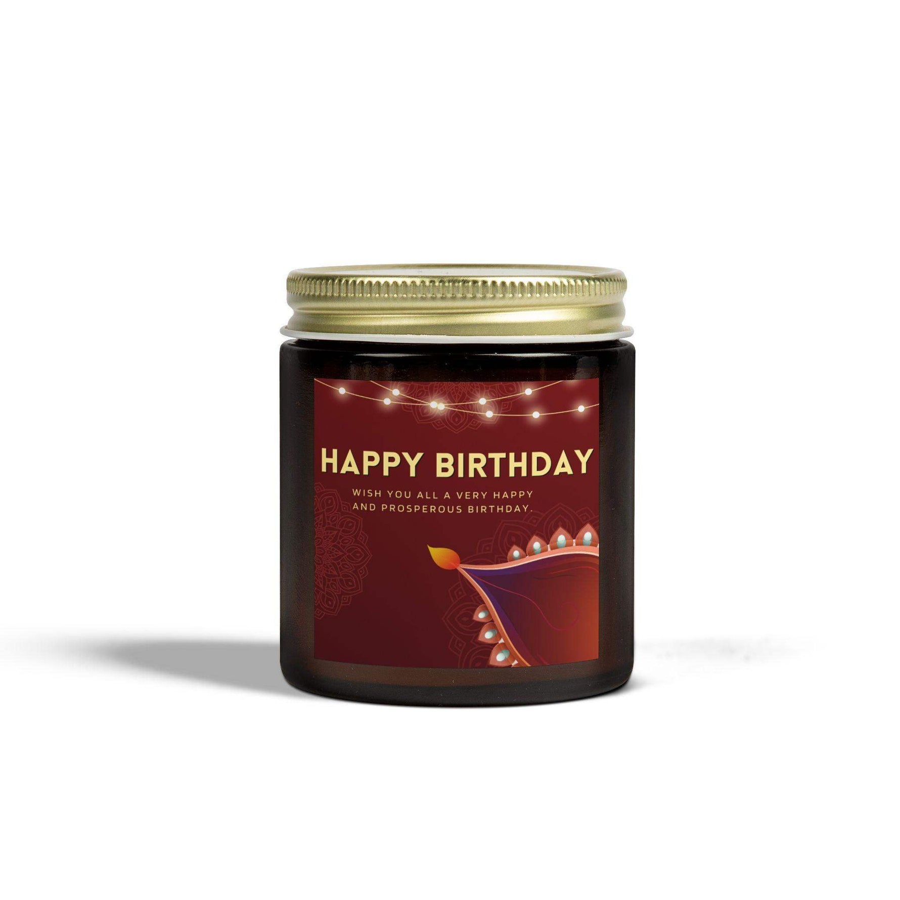 Happy Birthday Aromatherapy Candle for Home Decor, 4oz and 9oz Coconut Apricot Wax Candle, Unique Festive Candle, Decorative Scented Candle - Cocoon Candles