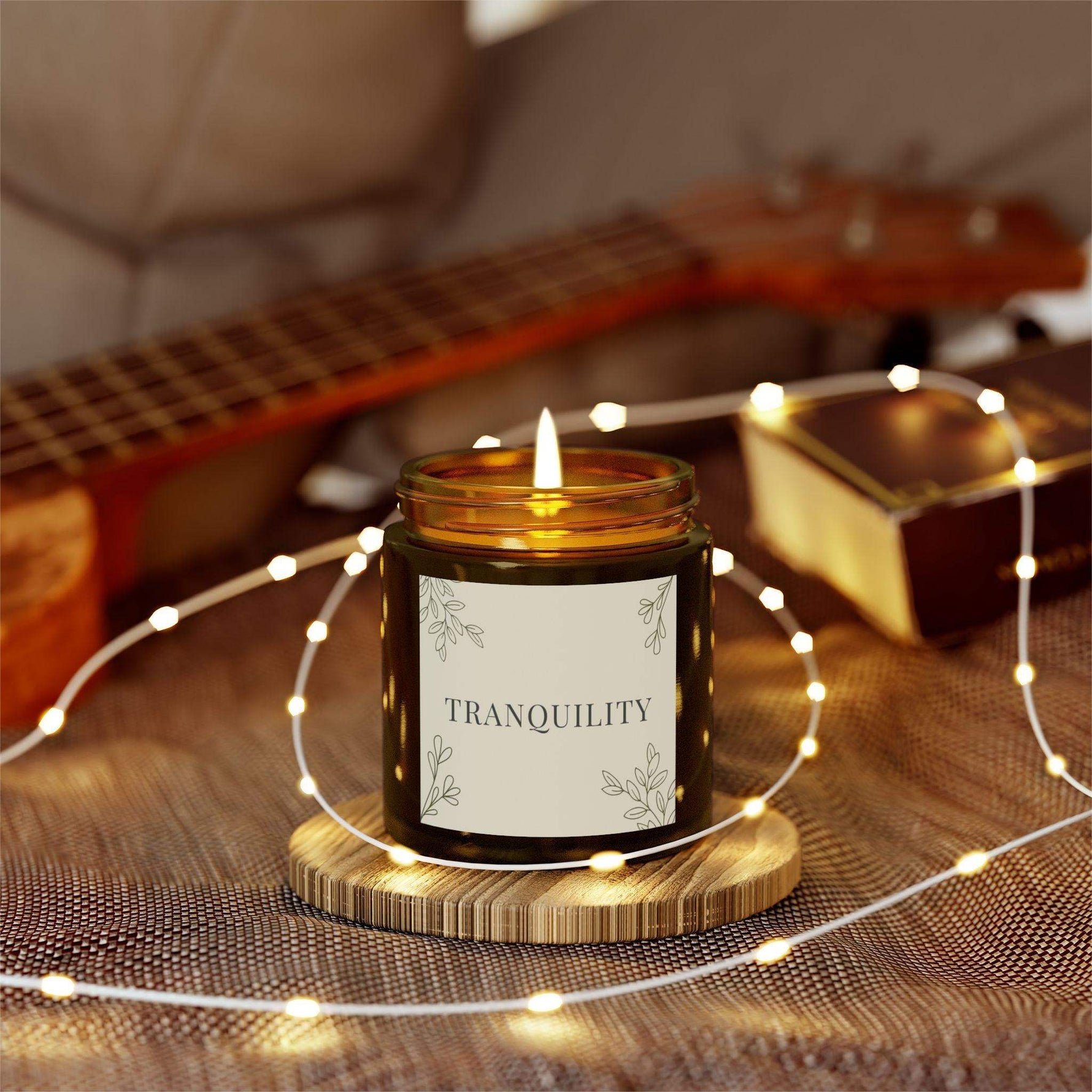 Tranquility Aromatherapy Candle for Home Decor, 4oz and 9oz Coconut Apricot Wax Candle, Holiday Unique Candle, Decorative Scented Candle - Cocoon Candles