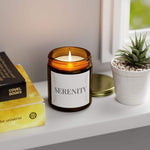 Serenity Scented Candle, Coconut Apricot Wax Candle, 4oz 9oz Long-Lasting Burn Candle, 9 Scent Clear Vessel with Gold Lid, Cozy Gift Candle - Cocoon Candles