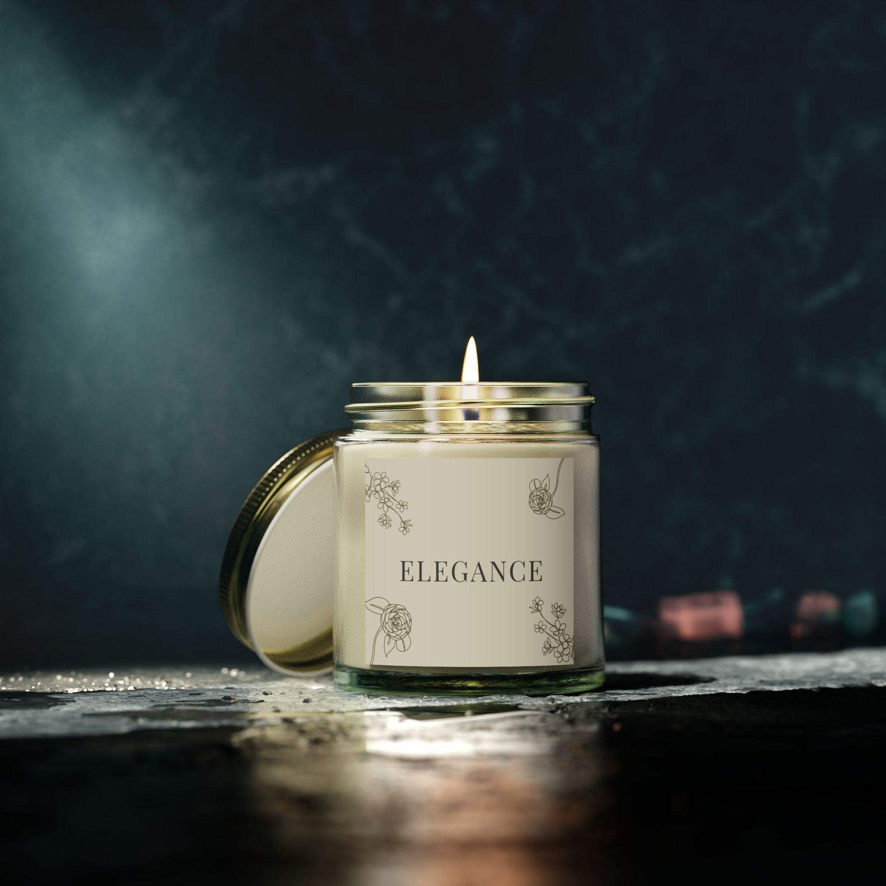 Elegance Aromatherapy Candle for Home Decor, 4 oz and 9 oz Coconut Apricot Wax Candle, Holiday Unique Candle, Decorative Scented Candle - Cocoon Candles