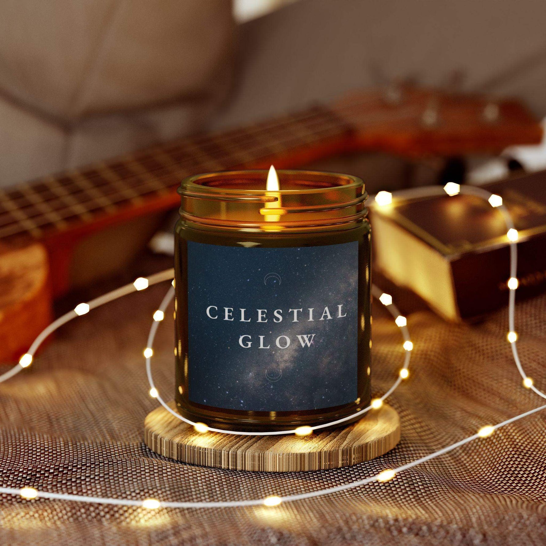 Celestial Glow Aromatherapy Candle for Home Decor, 4oz and 9oz Coconut Apricot Wax Candle, Decorative Scented Candle, Unique Festive Candle - Cocoon Candles