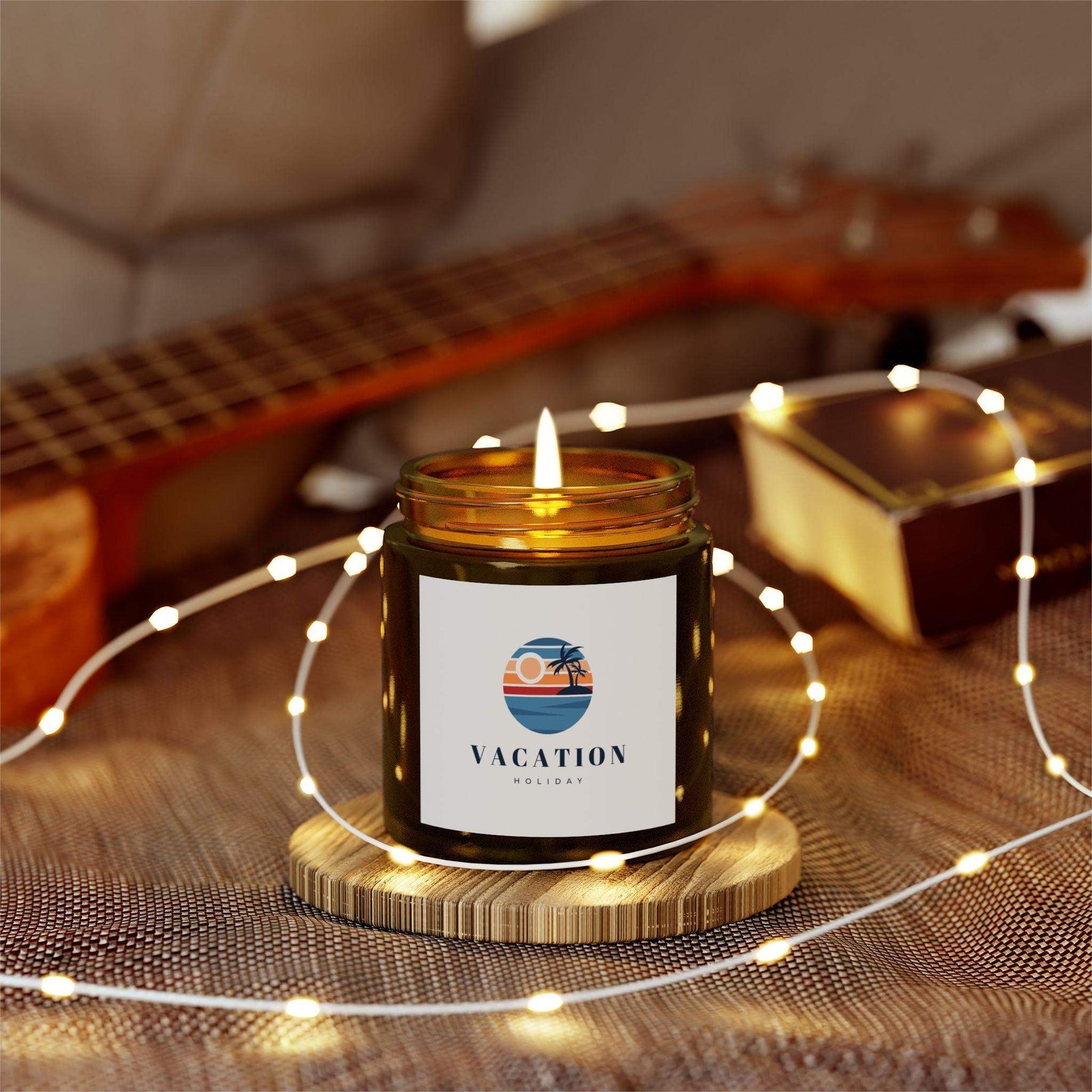 Vacation Holiday Personalized Tin Candle – Custom Scented Candle Gift, Travel-Inspired Keepsake, Perfect for Relaxation & Getaway Vibes - Cocoon Candles