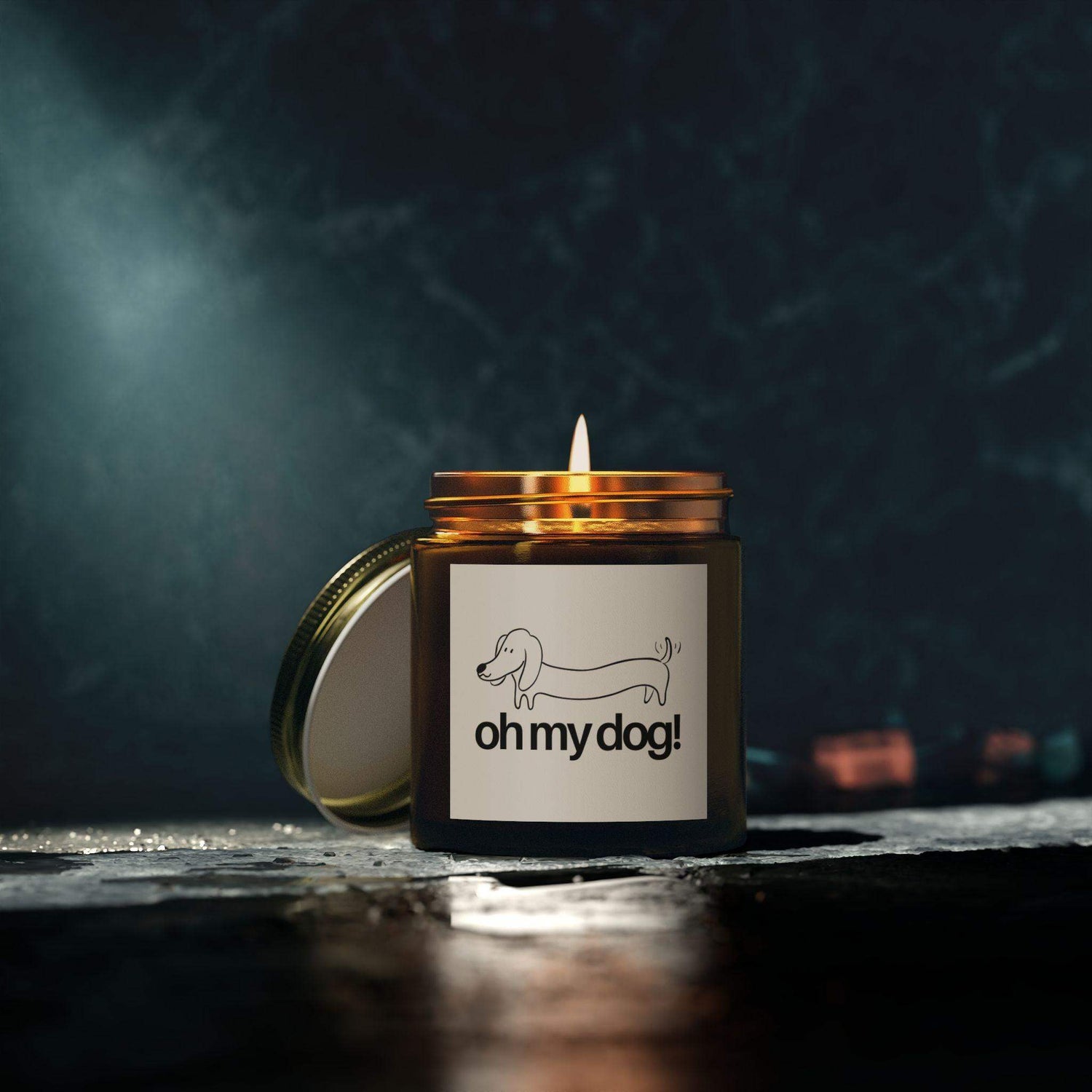 Oh My Dog! Personalized Tin Candle – Custom Scented Gift for Dog Lovers, Pet Parent Keepsake, Fun & Adorable Decor - Cocoon Candles