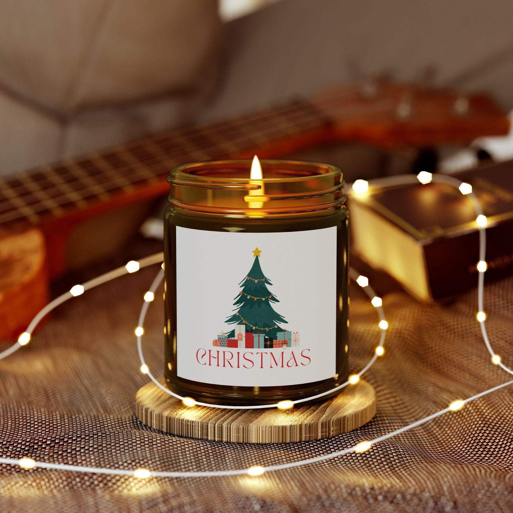 Christmas Tree Decorative Candles Housewarming Gift, Handmade Luxury Scented Candles, Coconut Apricot Soy Wax Unique Candles Holiday Gift - Cocoon Candles