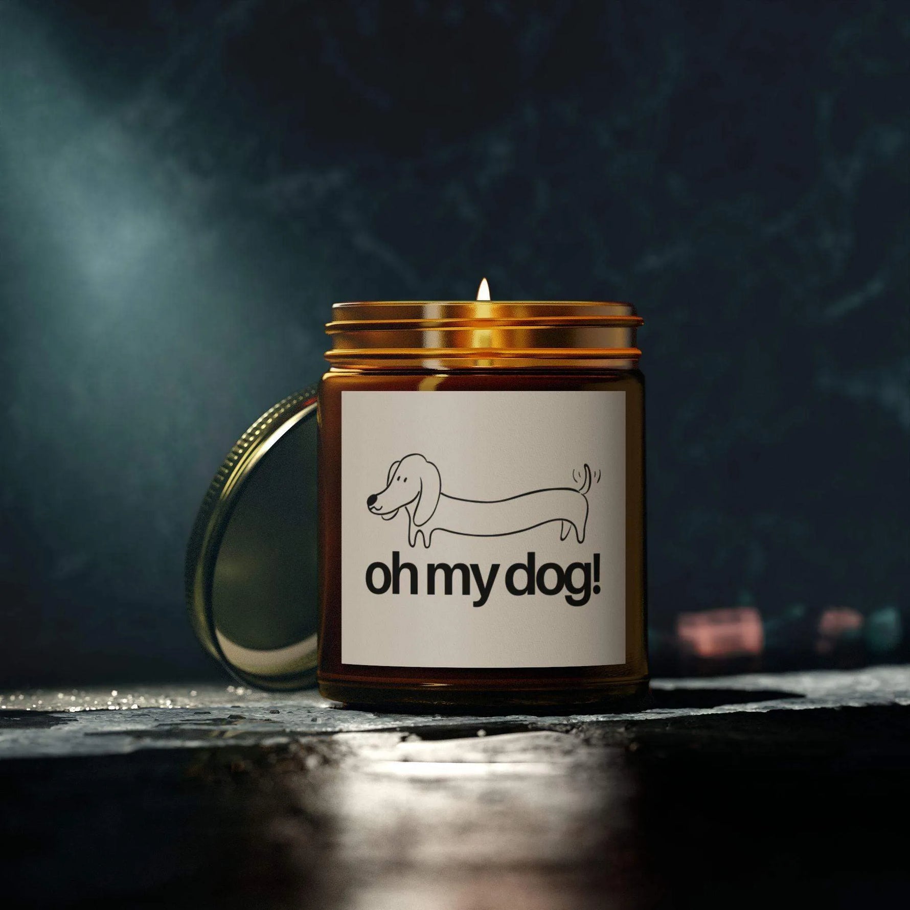 Oh My Dog! Personalized Tin Candle – Custom Scented Gift for Dog Lovers, Pet Parent Keepsake, Fun & Adorable Decor - Cocoon Candles