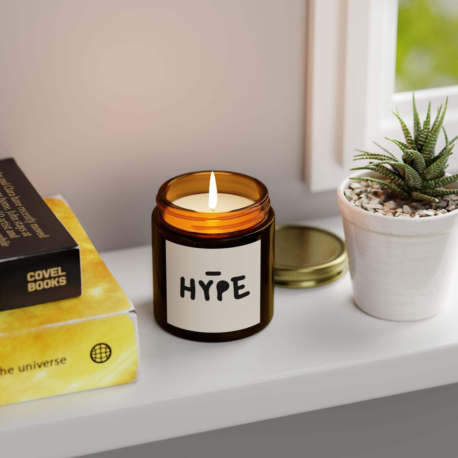 Hype Personalized Tin Candle – Custom Bold Scented Candle Gift, Modern Design for Celebrations, Motivational Decor & Unique Keepsake - Cocoon Candles