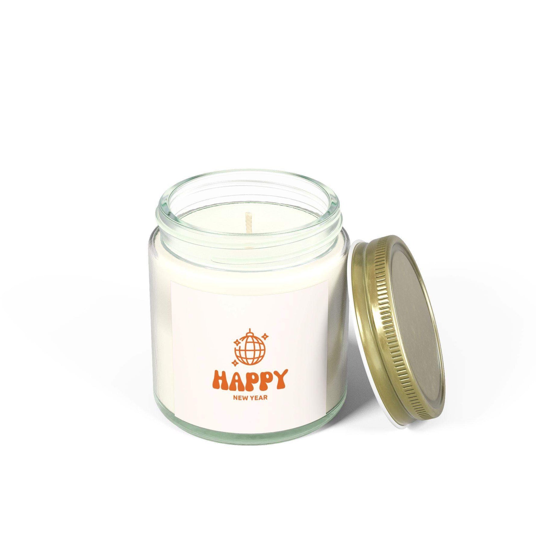 Happy New Year Aromatherapy Candles, Party Decorative Candles Farmhouse Decor, Eco-Friendly Home Decor, Coconut Apricot Wax Scented Candles - Cocoon Candles