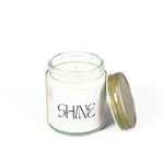 Shine Design Scented Candles, Coconut Apricot Wax Candles, Gold Lid Amber & Clear Vessels Candles, Decorative Candles Housewarming Gift - Cocoon Candles