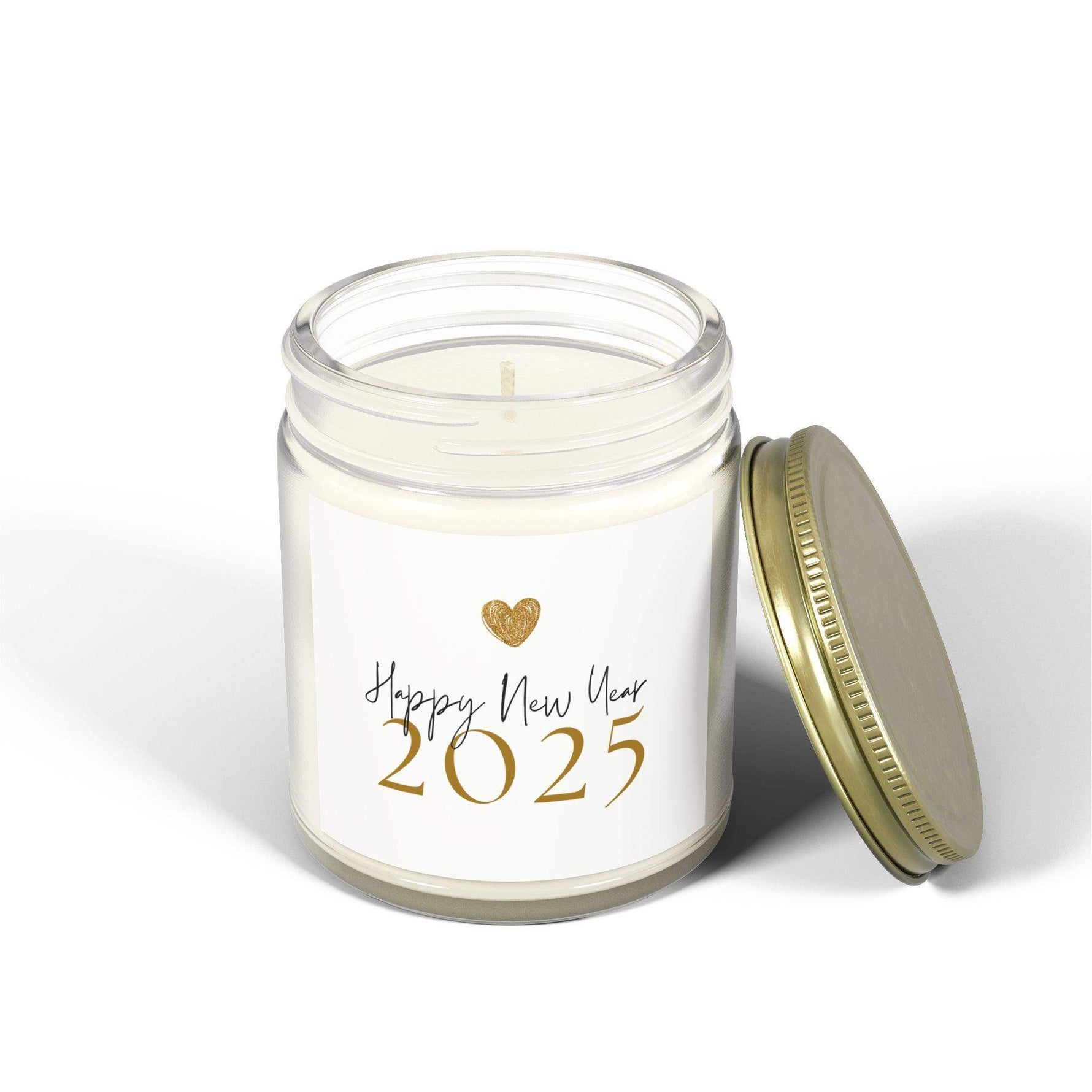 Happy New Year 2025 Aromatherapy Candles, Coconut Apricot Wax Scented Candles, Eco-Friendly Home Decoration, Party Decorative Candles - Cocoon Candles