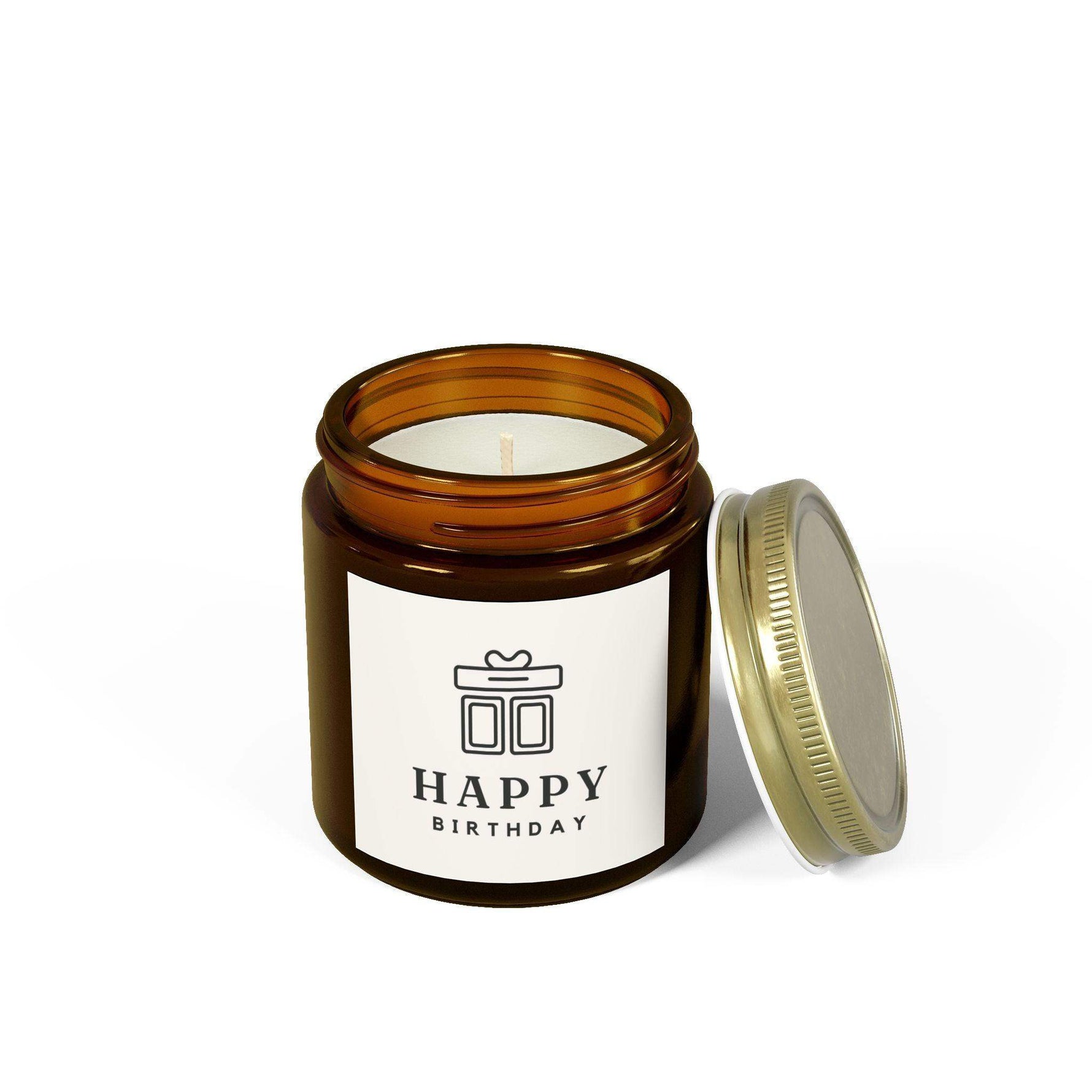 Happy Birthday Unique Candles, Coconut Apricot Soy Wax Unique Candles Housewarming Gift, Handmade Luxury Scented Candles Home Decor - Cocoon Candles