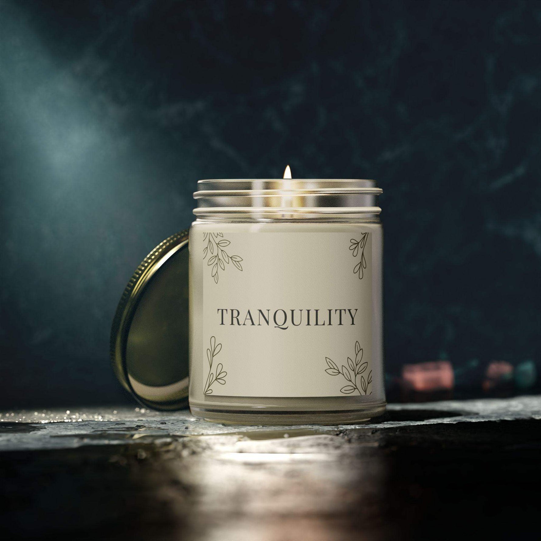 Tranquility Aromatherapy Candle for Home Decor, 4oz and 9oz Coconut Apricot Wax Candle, Holiday Unique Candle, Decorative Scented Candle - Cocoon Candles