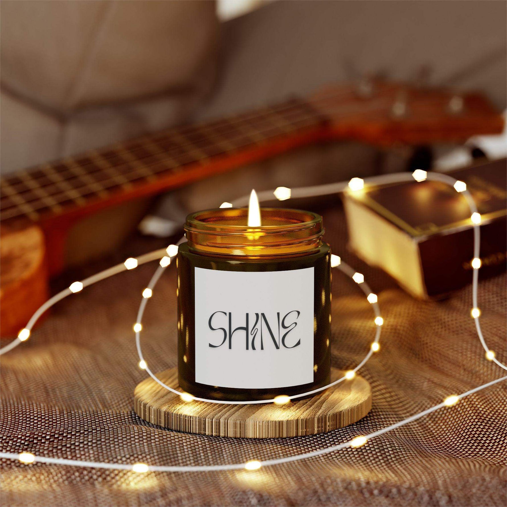 Shine Design Scented Candles, Coconut Apricot Wax Candles, Gold Lid Amber & Clear Vessels Candles, Decorative Candles Housewarming Gift - Cocoon Candles