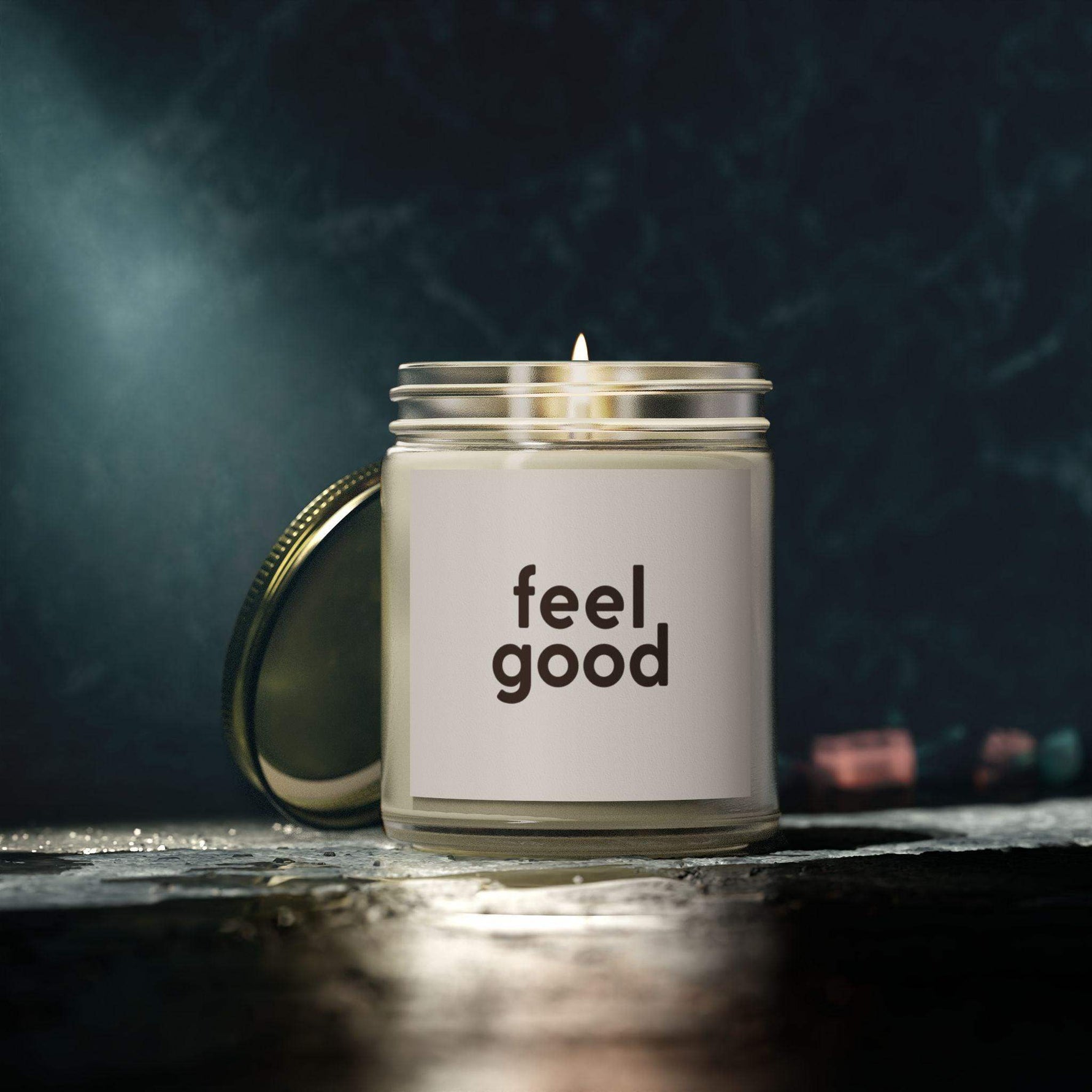 Feel Good Personalized Tin Candle – Custom Scented Candle Gift, Relaxing Aromatherapy for Positivity, Wellness, and Self-Care - Cocoon Candles