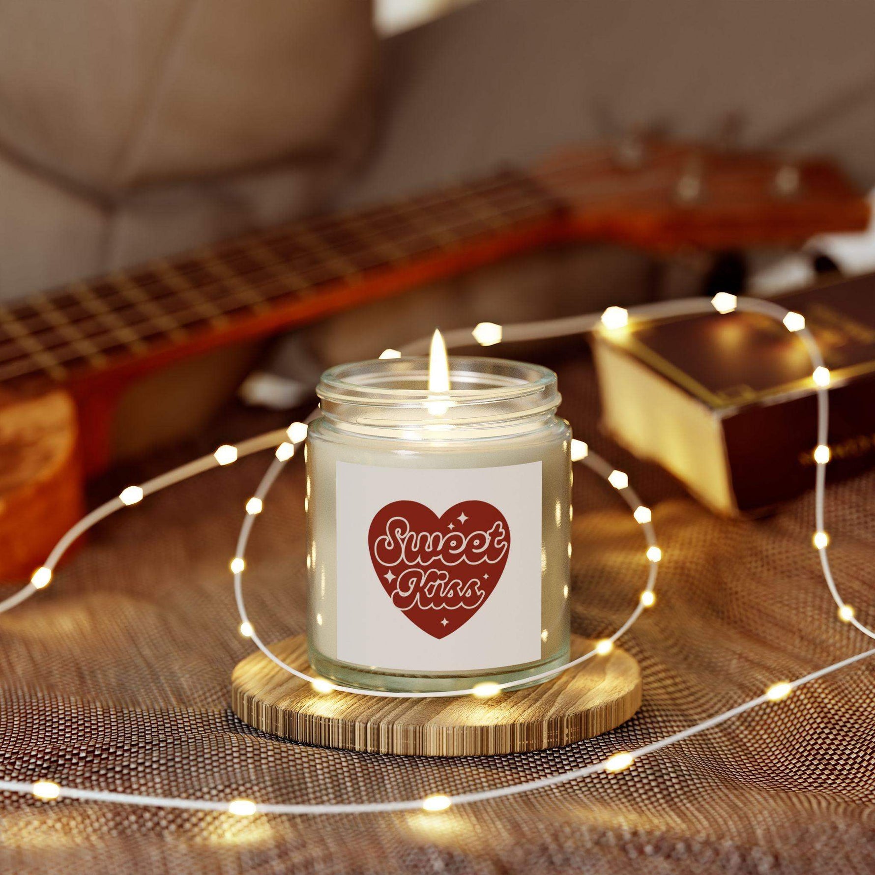 Sweet Kiss Romantic Candle for Couples, Coconut Apricot Wax Candle, Scented Candle for Home Decor, Relaxing Candle for Valentine's Day Gift - Cocoon Candles