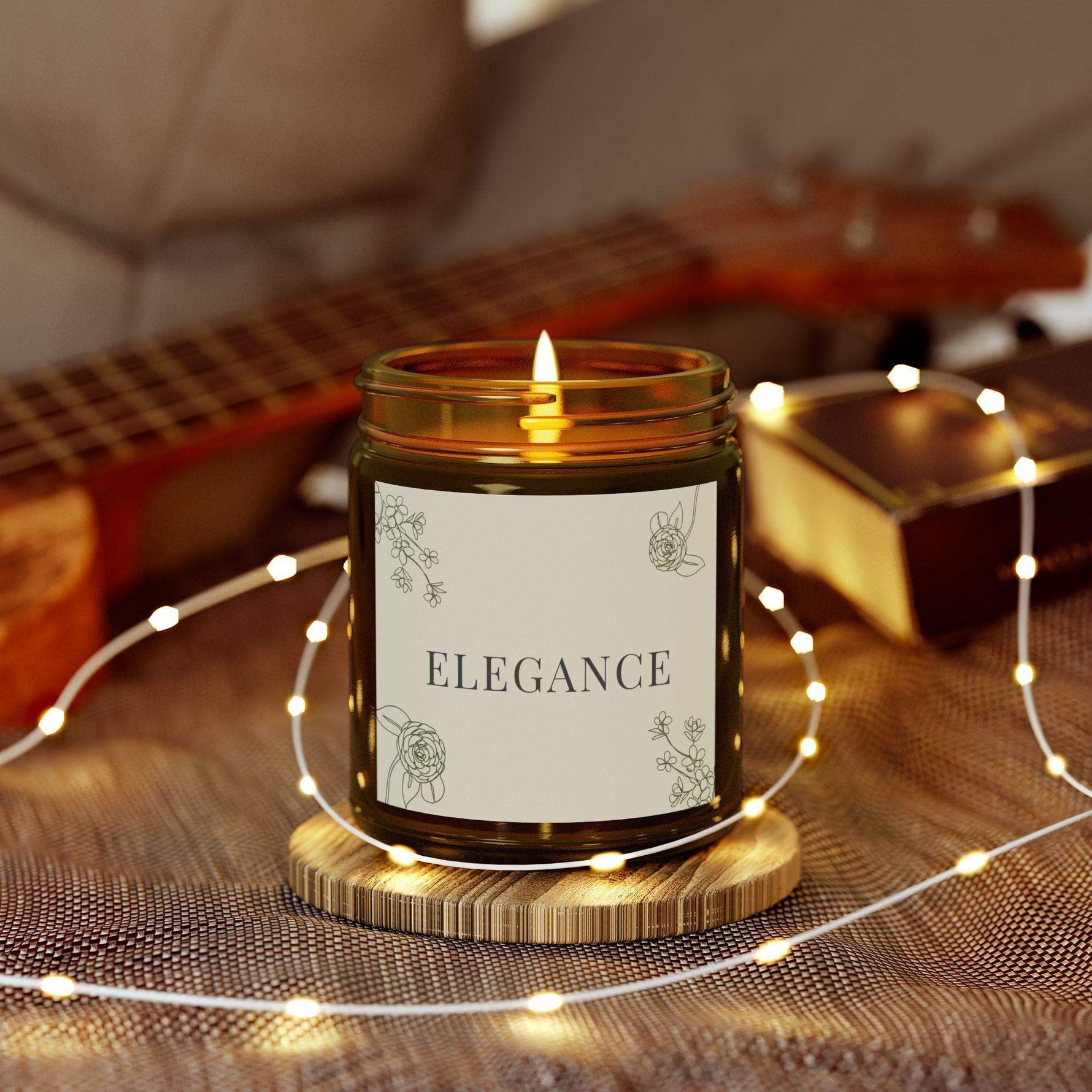 Elegance Aromatherapy Candle for Home Decor, 4 oz and 9 oz Coconut Apricot Wax Candle, Holiday Unique Candle, Decorative Scented Candle - Cocoon Candles