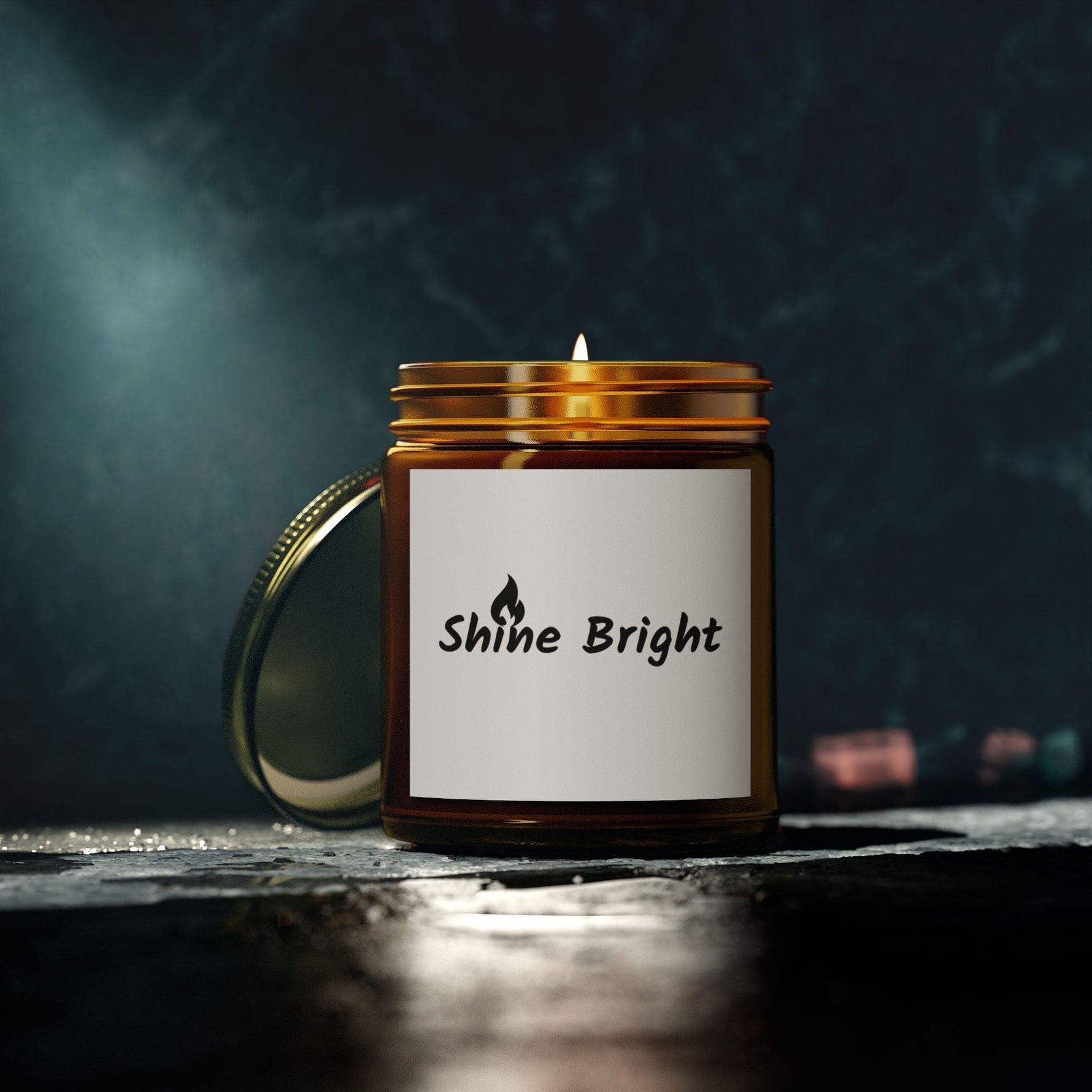 Shine Bright Personalized Tin Candle – Custom Inspirational Gift, Scented Candle for Home Décor, Uplifting Motivational Gift, Elegant Minimalist Design - Cocoon Candles