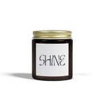 Shine Design Scented Candles, Coconut Apricot Wax Candles, Gold Lid Amber & Clear Vessels Candles, Decorative Candles Housewarming Gift - Cocoon Candles