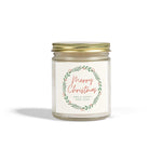 Merry Christmas Scented Candle for Home, Coconut Apricot Wax Aromatherapy Candle, 4oz and 9oz Decorative Candle, Holiday Unique Candle - Cocoon Candles