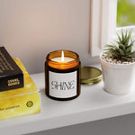 Shine Design Scented Candles, Coconut Apricot Wax Candles, Gold Lid Amber & Clear Vessels Candles, Decorative Candles Housewarming Gift - Cocoon Candles