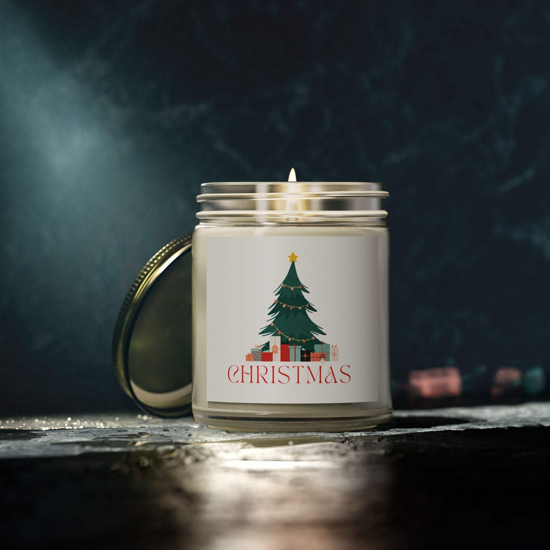 Christmas Tree Decorative Candles Housewarming Gift, Handmade Luxury Scented Candles, Coconut Apricot Soy Wax Unique Candles Holiday Gift - Cocoon Candles