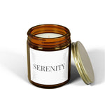 Serenity Scented Candle, Coconut Apricot Wax Candle, 4oz 9oz Long-Lasting Burn Candle, 9 Scent Clear Vessel with Gold Lid, Cozy Gift Candle - Cocoon Candles