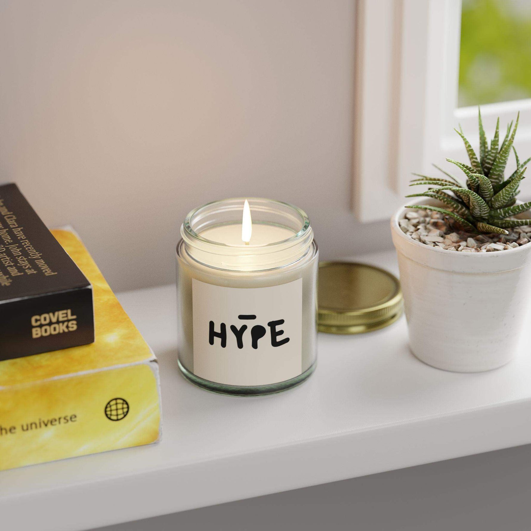 Hype Personalized Tin Candle – Custom Bold Scented Candle Gift, Modern Design for Celebrations, Motivational Decor & Unique Keepsake - Cocoon Candles