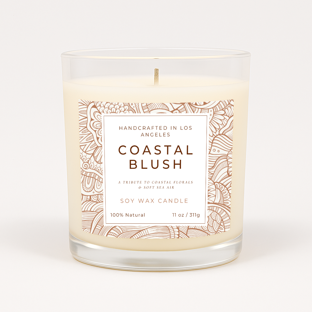 Coastal Blush – Beach Rose Soy Candle