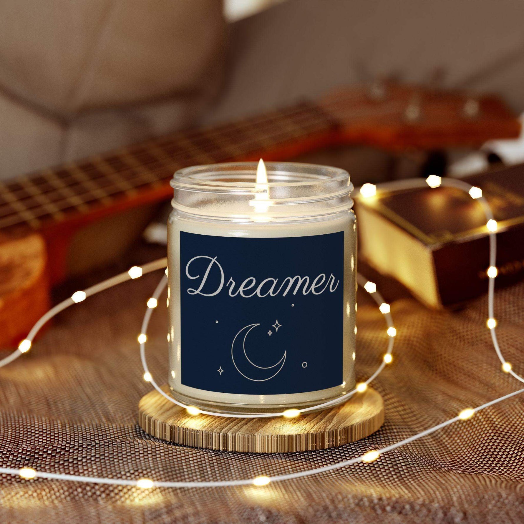 Dreamer Scented Candle, Coconut Apricot Wax Candle, 4oz & 9oz Long-Lasting Burn Candle, 9 Scents Clear Vessel with Gold Lid Candle Cozy Gift - Cocoon Candles