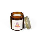 Happy Birthday Cake Unique Candles, Coconut Apricot Soy Wax Unique Candles Housewarming Gift, Handmade Luxury Scented Candles Home Decor - Cocoon Candles