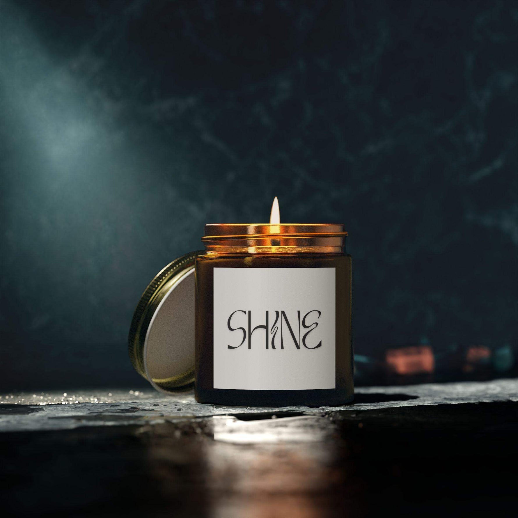 Shine Design Scented Candles, Coconut Apricot Wax Candles, Gold Lid Amber & Clear Vessels Candles, Decorative Candles Housewarming Gift - Cocoon Candles