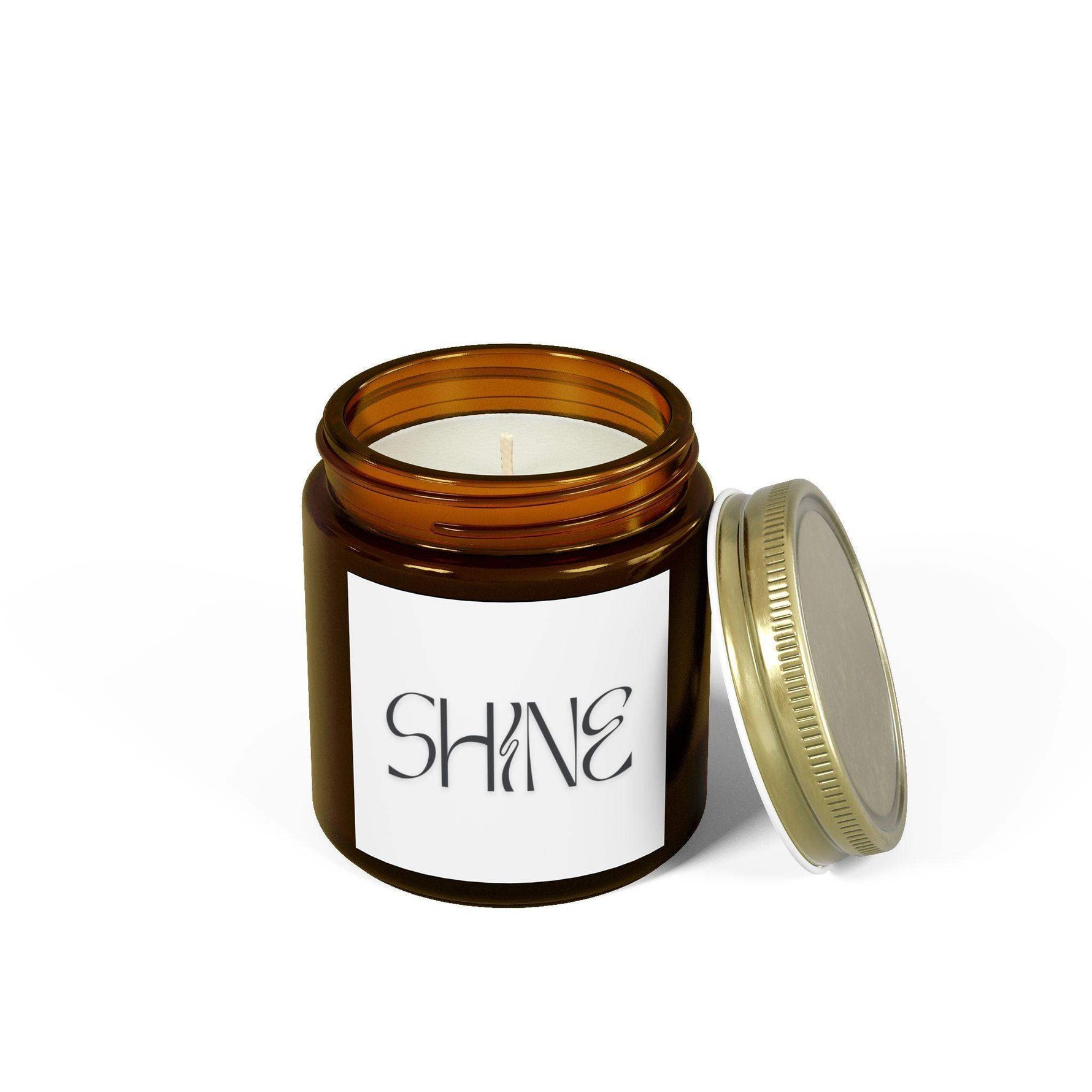 Shine Design Scented Candles, Coconut Apricot Wax Candles, Gold Lid Amber & Clear Vessels Candles, Decorative Candles Housewarming Gift - Cocoon Candles