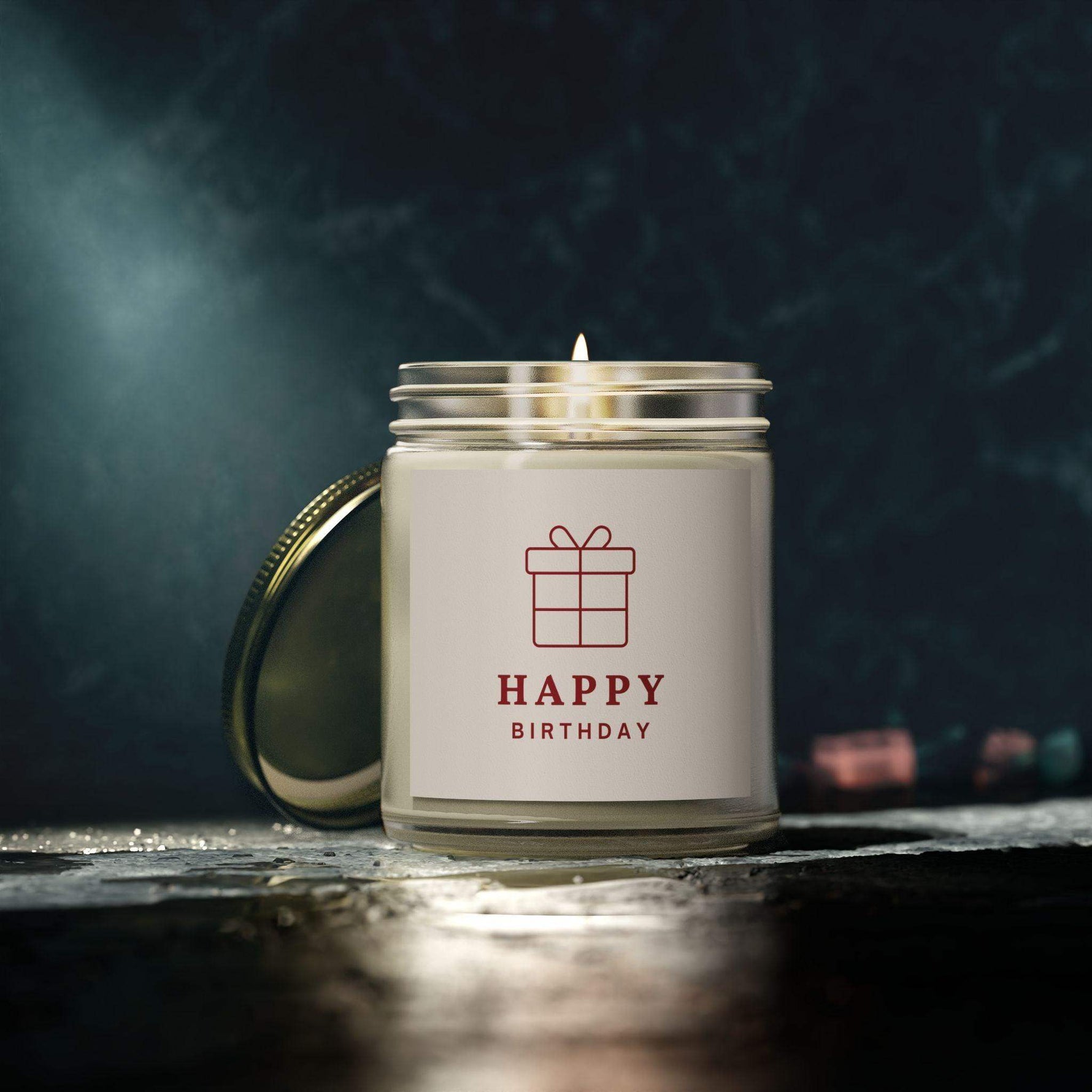 Happy Birthday Decorative Candles Housewarming Gift, Coconut Apricot Soy Wax Unique Candles Holiday Gift, Handmade Luxury Scented Candles - Cocoon Candles