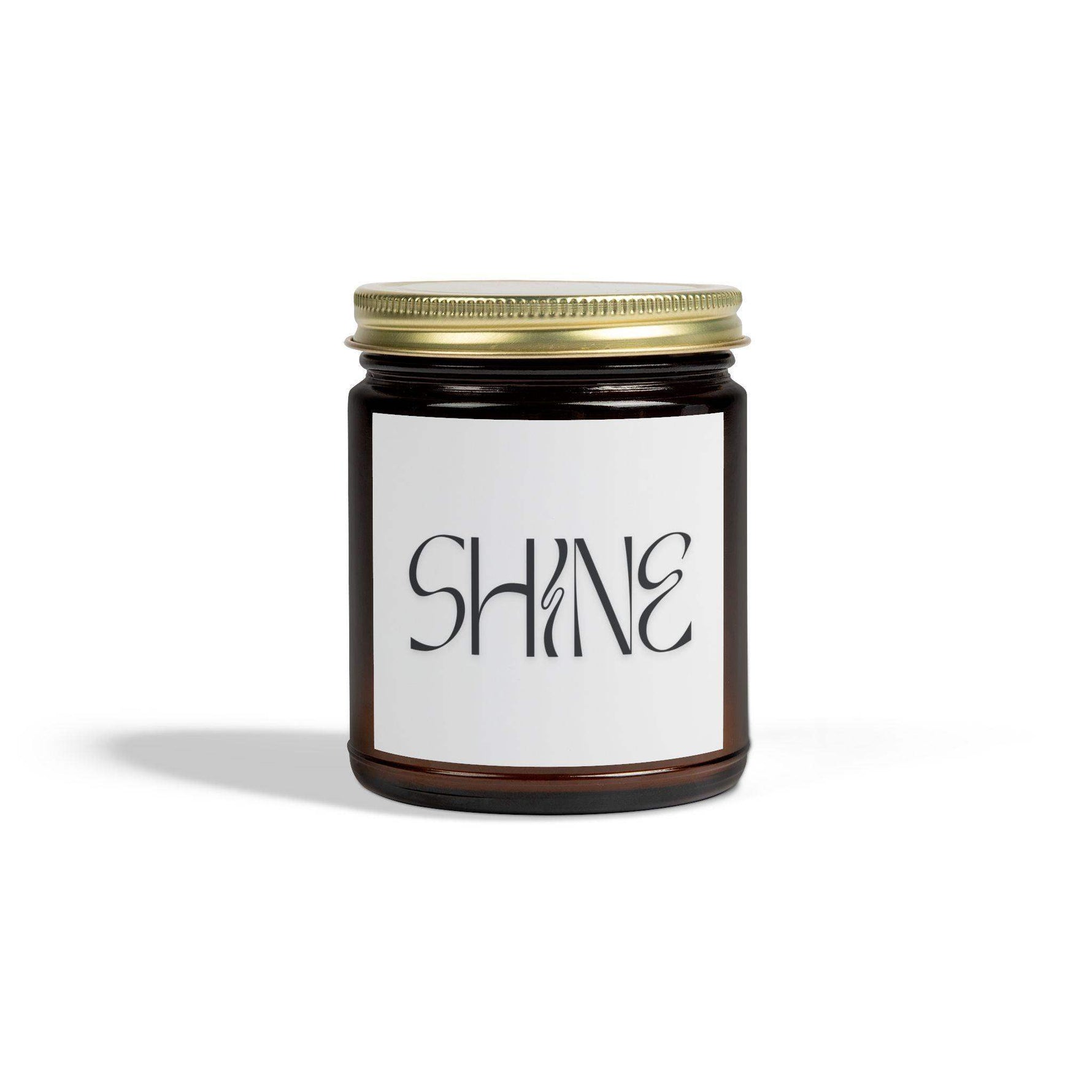 Shine Design Scented Candles, Coconut Apricot Wax Candles, Gold Lid Amber & Clear Vessels Candles, Decorative Candles Housewarming Gift - Cocoon Candles