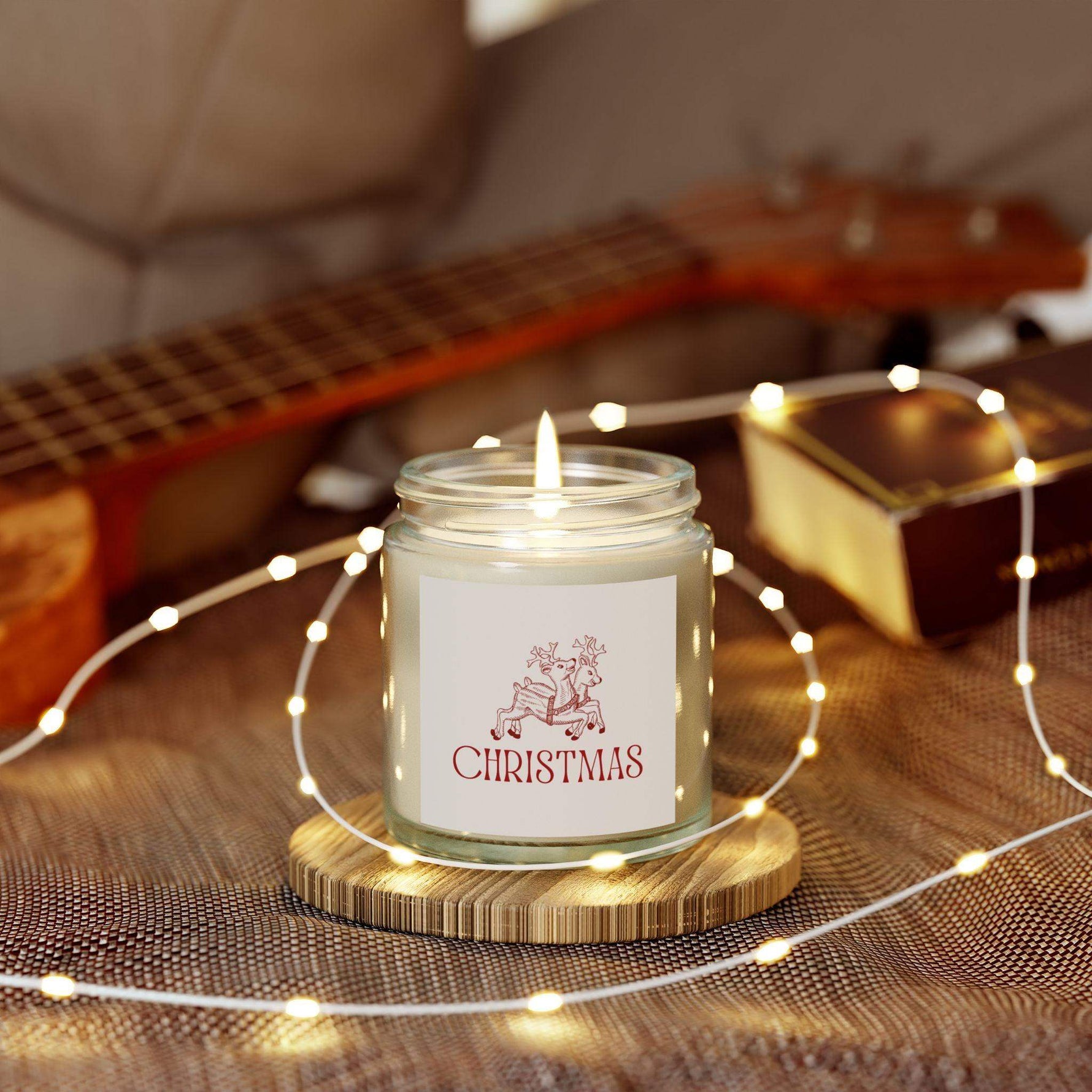 Christmas Scented Candles, Coconut Apricot Wax (4oz, 9oz) - Festive Holiday Home Decor, Winter Aromatherapy Gift, Cozy Seasonal Candle, - Cocoon Candles