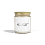 Serenity Scented Candle, Coconut Apricot Wax Candle, 4oz 9oz Long-Lasting Burn Candle, 9 Scent Clear Vessel with Gold Lid, Cozy Gift Candle - Cocoon Candles