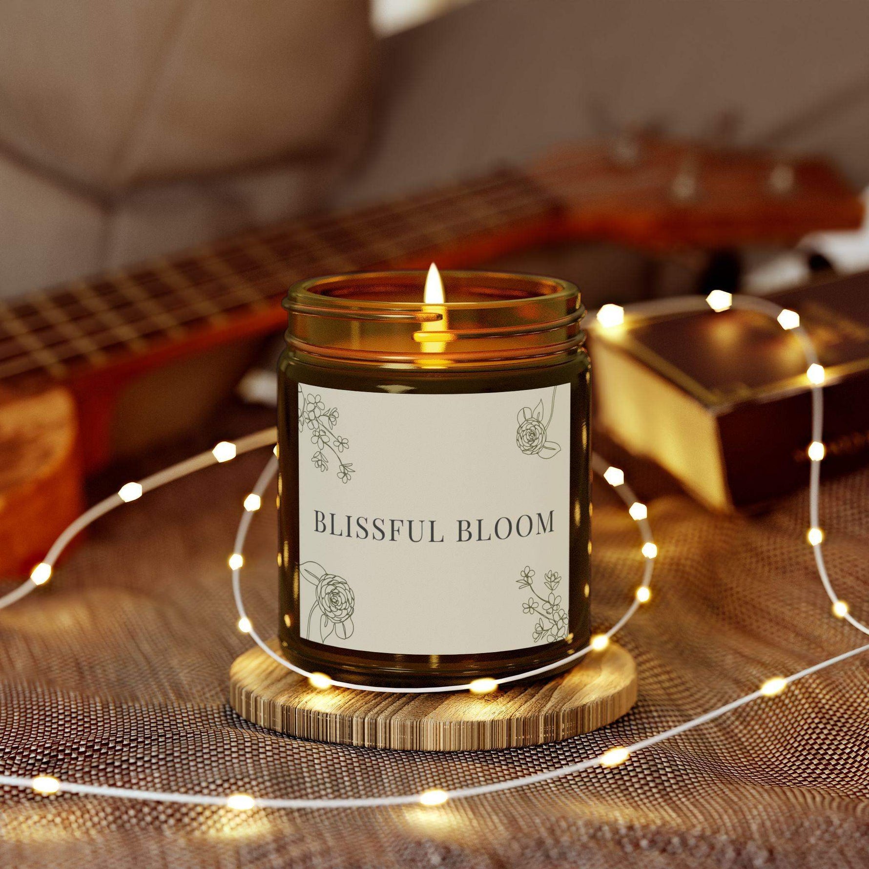 Blissful Bloom Aromatherapy Candle for Home Decor, 4oz and 9oz Coconut Apricot Wax Candle, Holiday Unique Candle, Decorative Scented Candle - Cocoon Candles