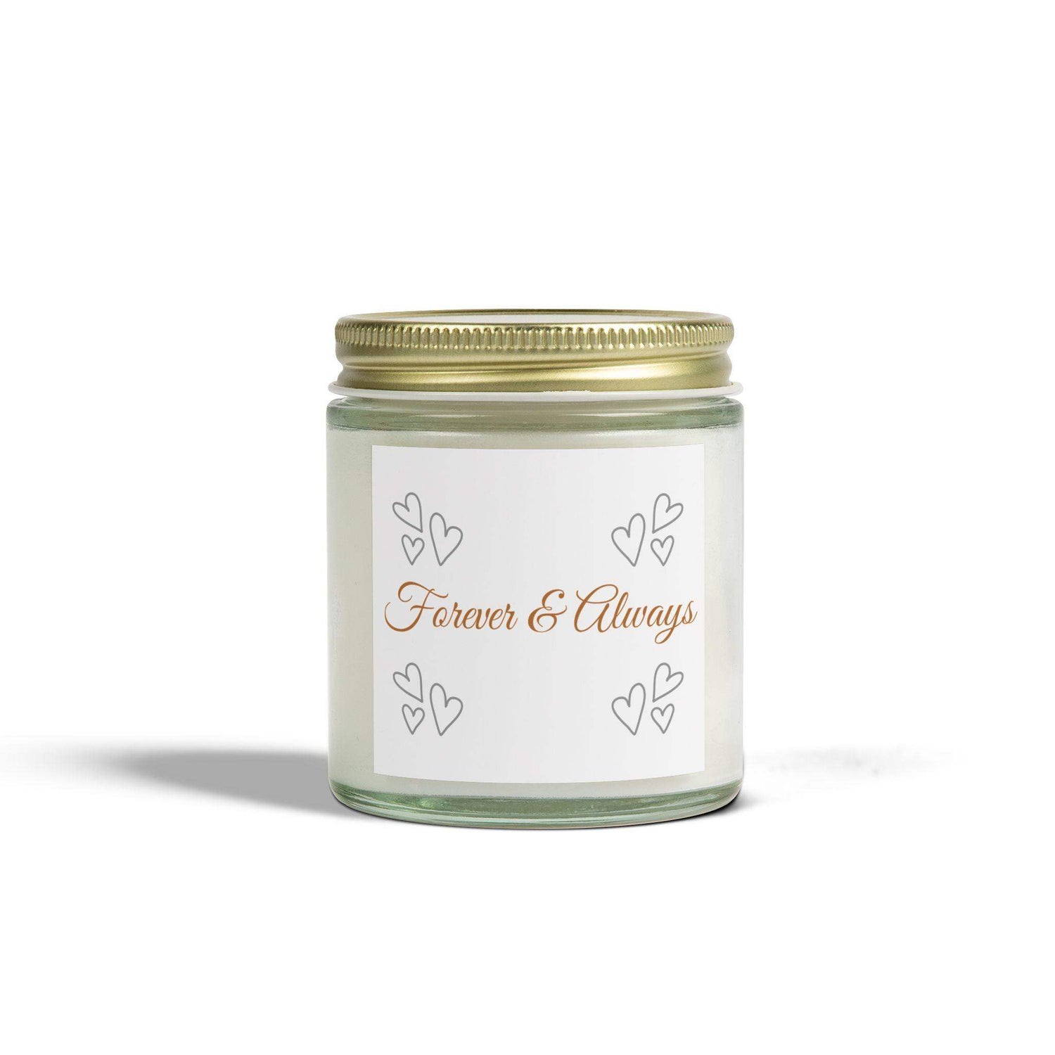 Forever and Always Scented Candle, Coconut Apricot Wax Candle, 4oz 9oz Amber & Clear Vessels with Gold Lid, 20-50 Hr Burn 9 Luxurious Scent - Cocoon Candles