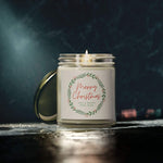 Merry Christmas Scented Candle for Home, Coconut Apricot Wax Aromatherapy Candle, 4oz and 9oz Decorative Candle, Holiday Unique Candle - Cocoon Candles