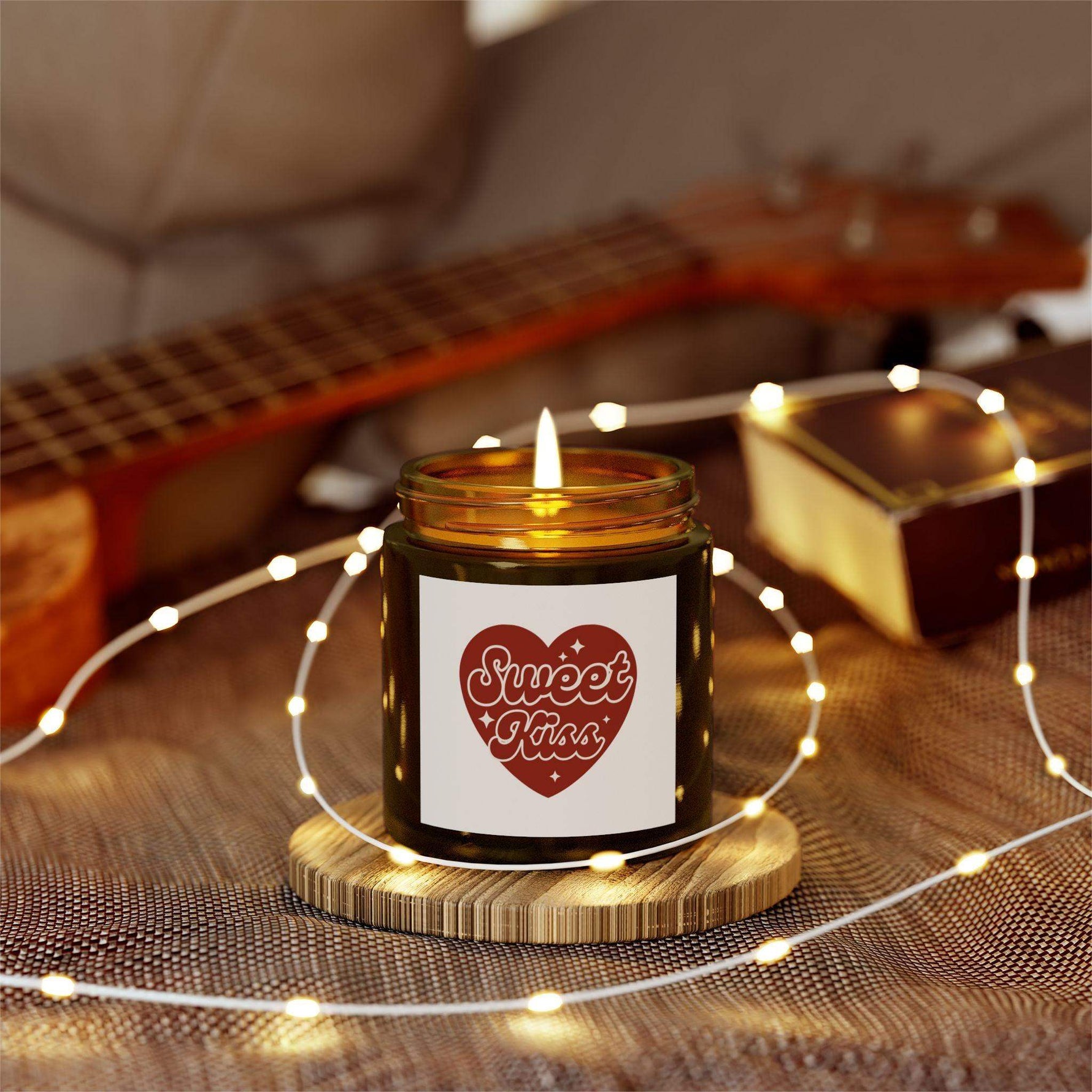 Sweet Kiss Romantic Candle for Couples, Coconut Apricot Wax Candle, Scented Candle for Home Decor, Relaxing Candle for Valentine's Day Gift - Cocoon Candles