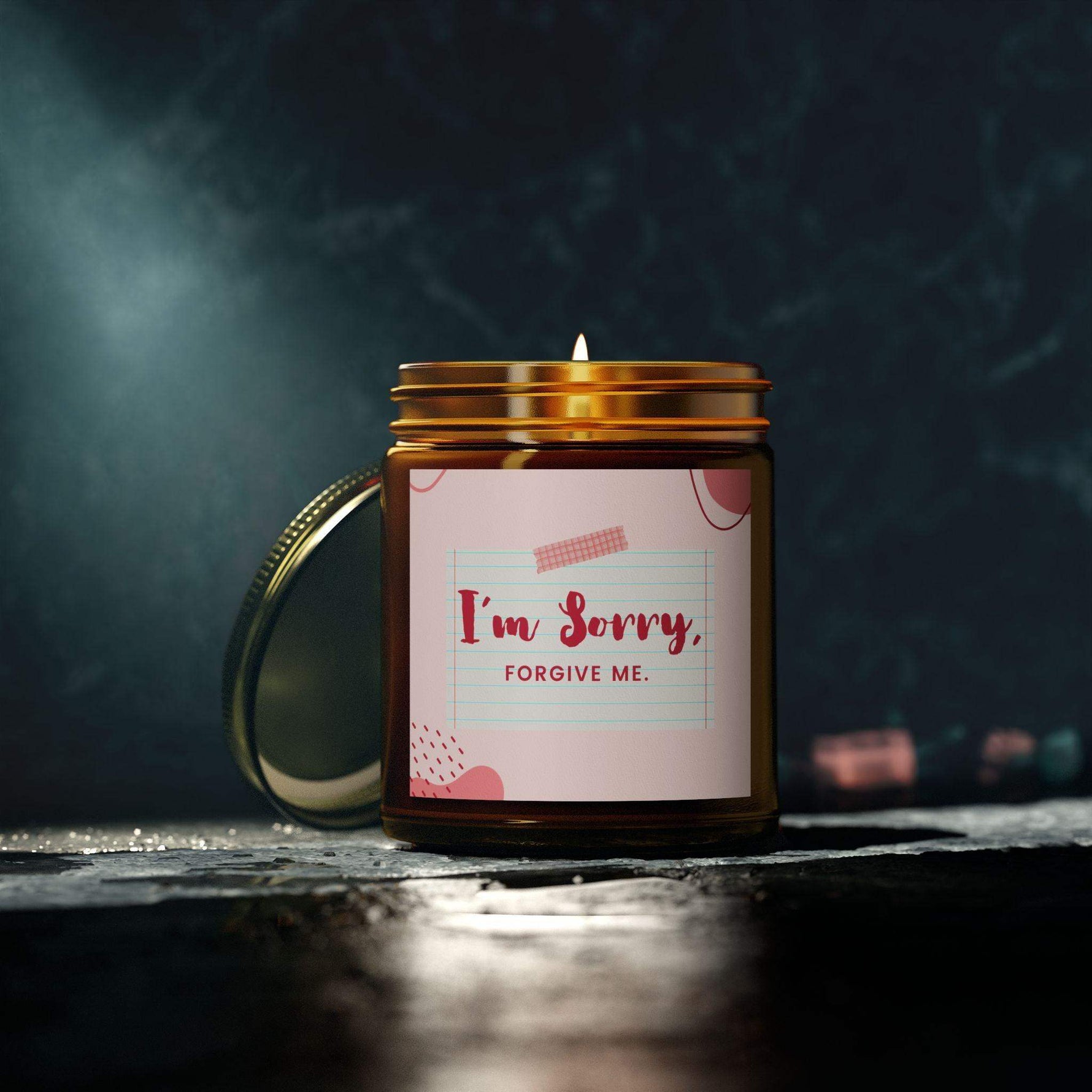 I Am Sorry Forgive Me Romantic Candle for Couples, Coconut Apricot Wax Candle, Scented Candle for Home Decor, Valentine's Day Gift Candle - Cocoon Candles